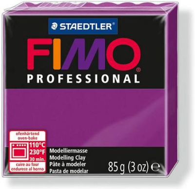 Глина полимерная термоотвердевающая Fimo Professional фиолетовая  85г