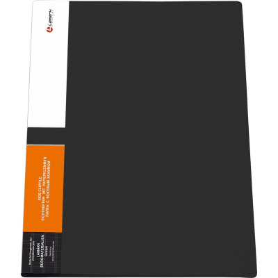 Папка с боковым прижимом 17мм Lamark черная