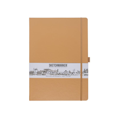 Блокнот для набросков Sketchmarker 21х30см 140г  80л твердая обложка капучино