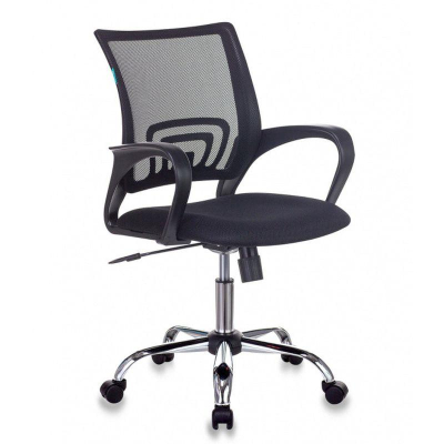 Кресло офисное Бюрократ&nbsp;&nbsp;695NSL хромированная крестовина сетчатая спинка ткань черное
