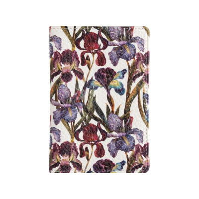 Обложка для паспорта BrunoVisconti® экокожа 'Flora' Ирисы
