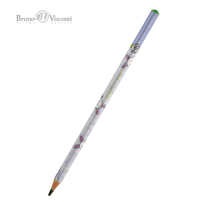 Карандаш BrunoVisconti® 'ArtGraphix' HB трехгранный полимерный корпус 'Kawaii Animals' Заяц
