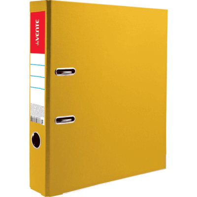 Папка файл A4&nbsp;&nbsp;50мм deVENTE двустороний PVC разобранная желтая