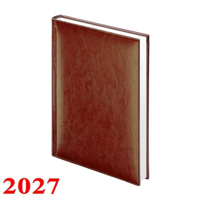 Ежедневник 2027 A5 Lamark 'Birmingham' 352стр твердая обложка искусственная кожа коричневый