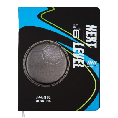 Дневник универсальный deVENTE твердая обложка искусственная кожа с поролоном аппликация 'Next Level Football'