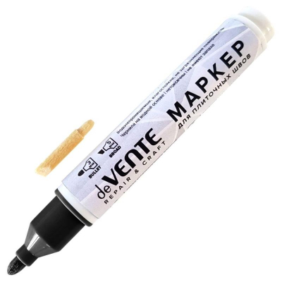 Маркер для плиточных швов deVENTE 'Grout' сменный наконечник 3-5.0мм антибактериальный черный