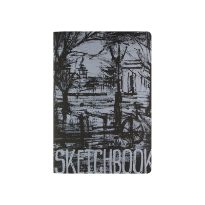 Блокнот для набросков BrunoVisconti® Sketchbook 14х21см 80г  40л черная бумага на сшивке 4 вида