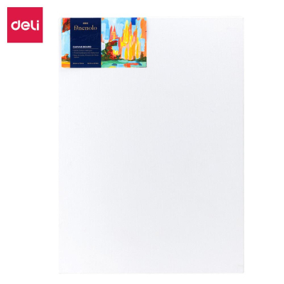 Холст на картоне прессованном Deli 'Finenolo' 50х70см 280г хлопок 100% среднее зерно акриловый грунт