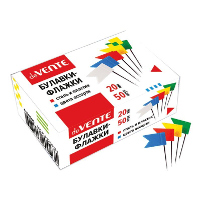 Флажки маркировочные&nbsp;&nbsp;50шт deVENTE цвета ассорти в блистере