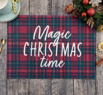 Салфетка Magic Christmas 40х29см новогодняя текстиль красная