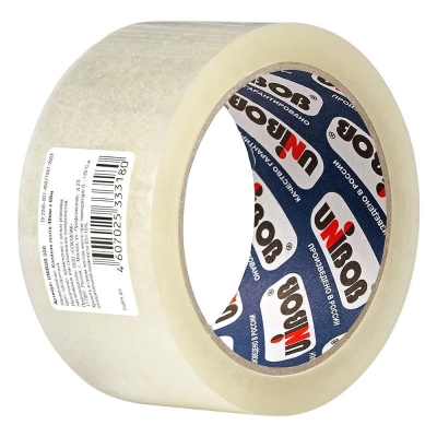 Клейкая лента упаковочная прозрачная 0.048х 66м/3" 43мкм UNIBOB® 500 прозрачная