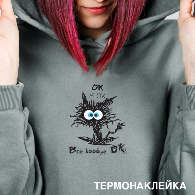 Термонаклейка для декорирования текстильных изделий deVENTE 13х15см 'Я OK'