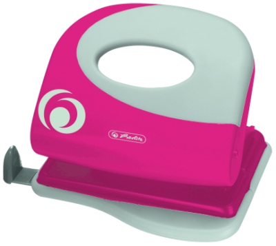 Дырокол  18л Herlitz Colour Blocking розовый