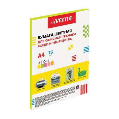 Бумага цветная A4 deVENTE&nbsp;&nbsp;75г неон желтая&nbsp;&nbsp;50л