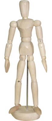 Манекен человека 50см деревянный мужской