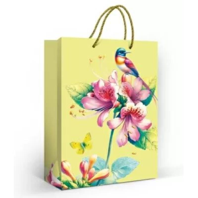 Пакет подарочный 22х31см ламинированный 'Цветы и птицы'