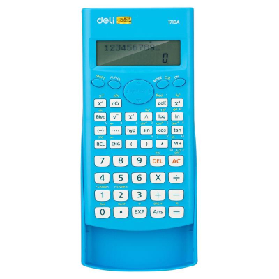 Калькулятор научный Deli 10 +2 разрядов 240 функций 88х165х23мм 150г с крышкой 'Rio' синий