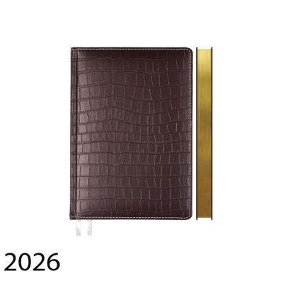 Ежедневник 2026 A6+ deVENTE 'Wild' 336стр тонированный блок твердая обложка с поролоном искусственная кожа коричневый