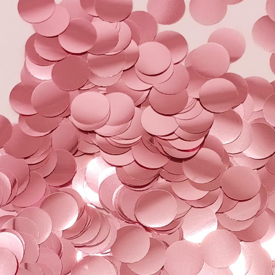 Конфетти Веселуха круглое фольгированное нежно-розовое 1см 250гр