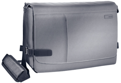 Сумка Leitz 39х29х15см Complete Smart Traveller с ремнем полиэстер/кожа серебристая