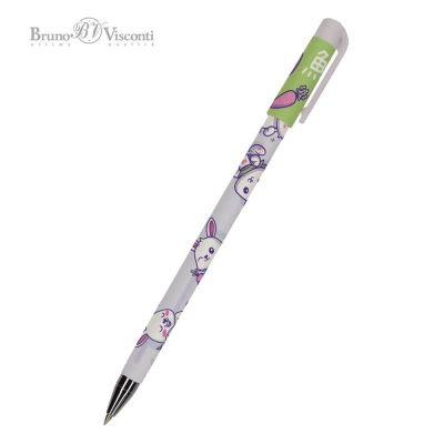 Ручка шариковая BrunoVisconti® 0.5мм 'HappyWrite' 'Kawaii animals' Зайчик синяя