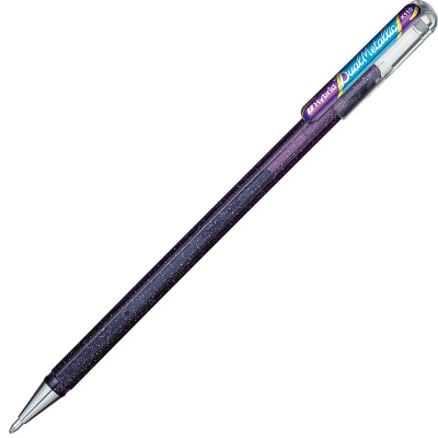 Ручка гелевая Pentel 1.0мм Hybrid Dual Metallic чернила 'хамелеон' фиолетовый + синий металлик