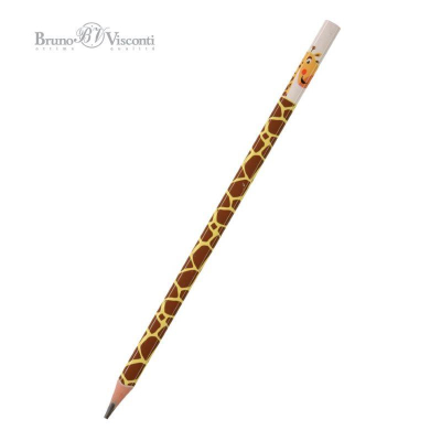 Карандаш BrunoVisconti® ArtGraphix HB трехгранный полимерный корпус 'Жираф'