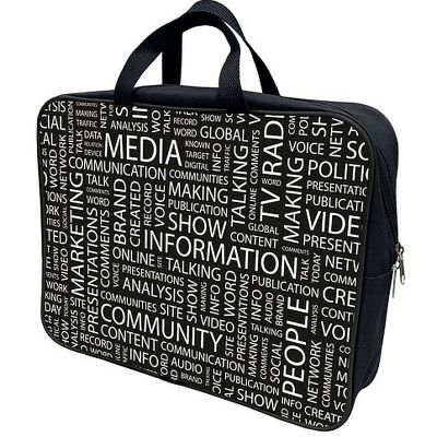 Папка-портфель Lamark 35х27х8см 1 отдел на молнии ткань/ПВХ 'Business' черная