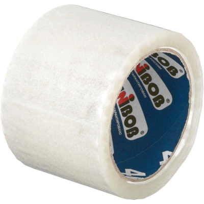 Клейкая лента упаковочная прозрачная 0.072х 66м/3" 45мкм UNIBOB® 600