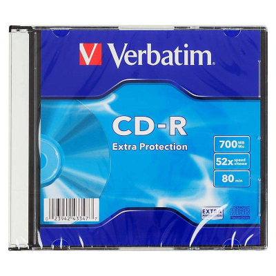 Диск CD-R 700Mb 52X Verbatim Slim Case