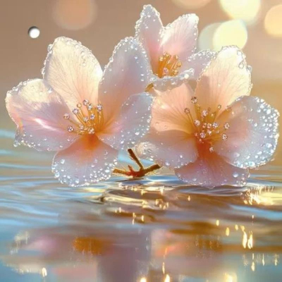 Бирка для упаковки картонная 70х70мм 'Розовые цветы'