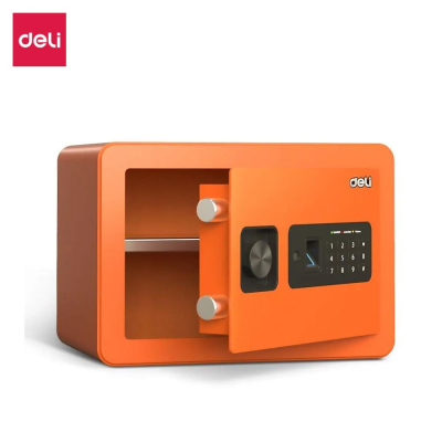 Сейф коммерческий Deli&nbsp;&nbsp;350х250х250мм&nbsp;&nbsp;8.2кг биометрический +электронный кодовый замок оранжевый