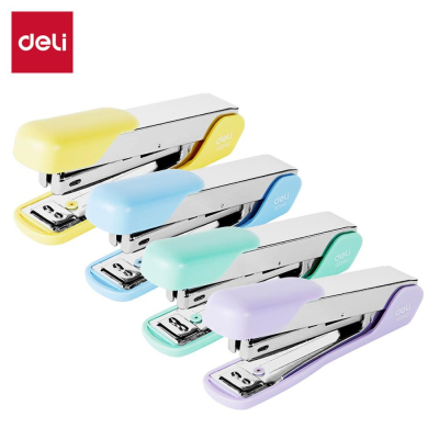Степлер №10&nbsp;&nbsp;15л Deli металлический 4 цвета ассорти
