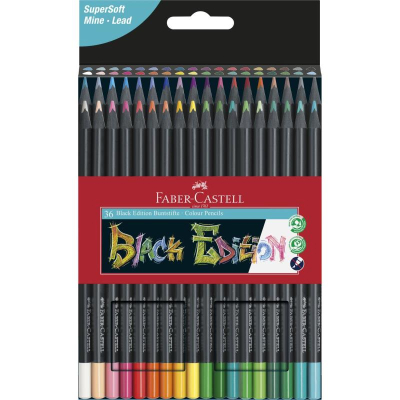 Карандаши  36цв Faber-Castell 'Black Edition' трехгранные в картонной коробке