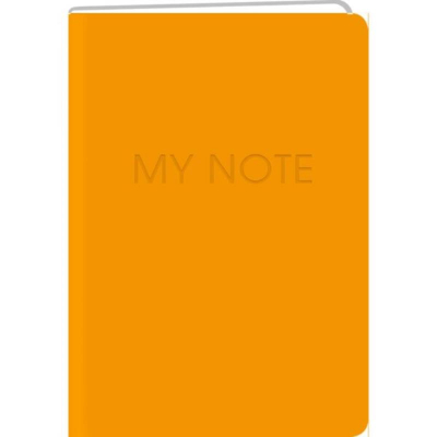 Записная книжка A5  60л без линовки Listoff® интегральная обложка искусственная кожа 'Fantasy' оранжевая
