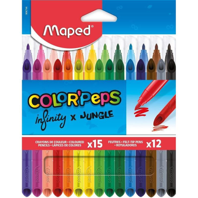 Набор для рисования Maped Color'peps&nbsp;&nbsp;27 предметов 'Infinity + Jungle' в картонной коробке