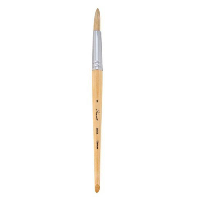 Кисть щетина круглая Сонет № 8 (10мм) лакированная ручка 15см