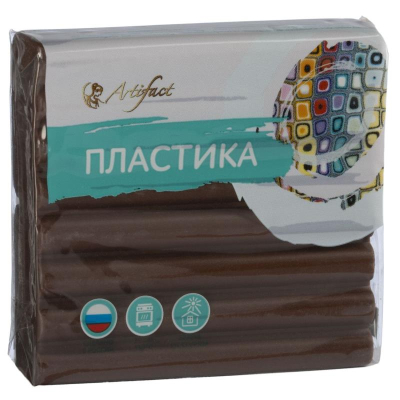 Глина полимерная термоотвердевающая Артефакт 'Классик' шоколад  56г