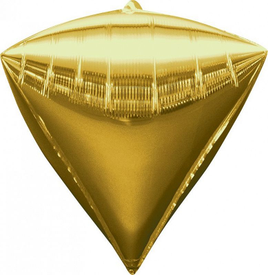 Шар воздушный фольгированный Алмаз золотой Anagram 38х43см