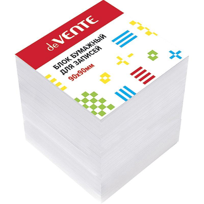 Куб для записей&nbsp;&nbsp;белый 9.0х9.0х9.0см deVENTE 100г/м²