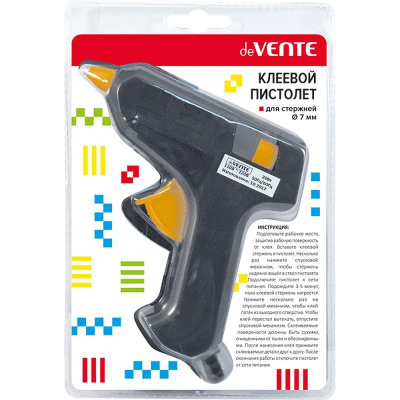 Пистолет клеевой  20W deVENTE для стержней d- 7мм