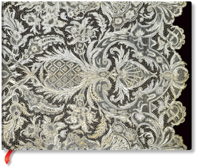 Гостевая книга A5+  72л без линовки Paperblanks 'Lace Allure Ivory Veil' Guest Book горизонтальная