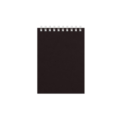 Блокнот A6  60л клетка на гребне Альт® картонная обложка 'Office' черный