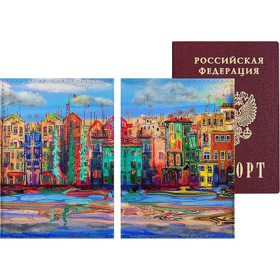 Обложка для паспорта deVENTE 10x14см искусственная кожа 'Fantastic City!'