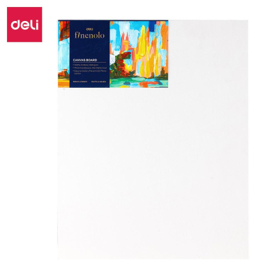 Холст на картоне прессованном Deli 'Finenolo' 50х60см 280г хлопок 100% среднее зерно акриловый грунт