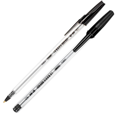 Ручка шариковая Deli 0.7мм 'Think' одноразовая черная