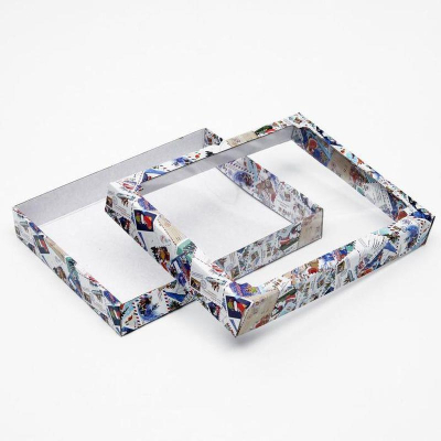 Коробка для кондитерских изделий новогодняя 26х21х4см Новогодняя почта