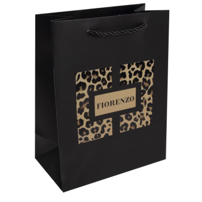 Пакет подарочный 18х23х10см 'Леопард' ламинированный
