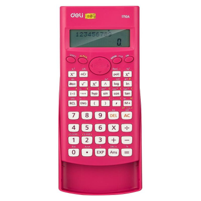 Калькулятор научный Deli 10 +2 разрядов 240 функций 88х165х23мм 150г с крышкой 'Rio' розовый