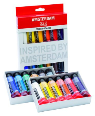 Краски акриловые художественные Royal Talens Amsterdam Standard 12цв х20мл в картонной коробке